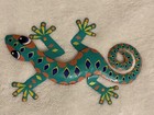 Steel Painted Gecko Art Haiti Tropical Steel Drum Artisan Home Decor 12 75 X8 5   