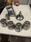 King Kutter Manual Rotary Food   Vegetable Cutter W  Crank  4 Drum Blades