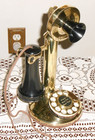 Antique Western Electric Brass Candlestick Rotary Dial Phone  Extremely Nice   
