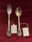 Sterling Silver 925 Dessert Fork And Spoon Gift Set With Box