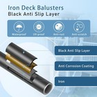 Iron Stair Balusters 5 8  Round 44  Long 50 Pack Hollow Wrought Iron Plain Black