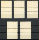 Israel 1948 Holidays Scarce Vertical Gutter Pairs Scott  10-14 Mint Xf Og Nh