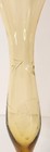 Vintage Topaz amber Etched Glass Bud Vase 10 25  Tall Fluted Pedestal