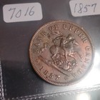 1857 Bank Of Upper Canada Ony Penny - Very Very Rare In Red Brown - High Grade  