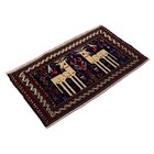 Vintage Hand-knotted  Animal Motif Area Rug 2 0     3 5  Wool Tribal Rugs Small