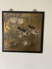 Chinese Traditional Framed Bird And Floral Paintings Set Of 2 Wall Art Decor