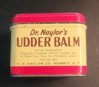 Vintage Dr  Naylor s Udder Balm 9 Oz  Empty Tin