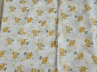 Vtg Nursery Baby Print Fabric Bunnies  Pink Elephants  Yellow Elephants 50s 60s