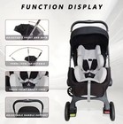 4-in-1 Baby Stroller Reversible Reclining Compact Foldable Pram Newborn-toddler