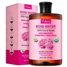 Organic Rose Water Toner 16oz - Usda Certified Hydrosol  Natural Skin Hydration