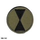 7th Infantry Division Patch   Subdued   Od   Black   Us Army   New