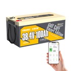 Power Queen 36v 100ah Bluetooth Lifepo4 Battery Bms Golf Cart Outboard Motor