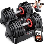 Pre-owned Adjustable Dumbbells Set Of 2 55lb Quick Adjust Home Gym Weights