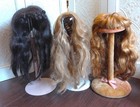 3 Vintage Long Doll Wigs Salvaged 9 -10  Circ  Blonde  Red  Dk  Brn For Parts
