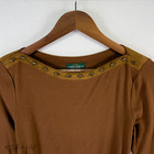 Vintage Lauren Ralph Lauren Equestrian Dress Medium Beaded W Suede Belt