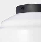 Milk Glass Flush Mount Celling Light Black Finish - Hearth   Hand