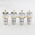 4pcs Rhodium Hi-fi Audio Amp Binding Post Rca Socket Phono Cinch Buchse Pairs