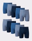 Hanes Men s Freshiq Assorted Blues Boxer Briefs W Comfortsoft Waistband 10-pack