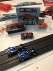 Great Deal-auto World  showroom Shootout  Slot Car Race Set  5 Cars   More- Read