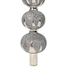 Vintage Glass Finial Christmas Tree Topper Silver Glitter 4-tier Large 17  Tall