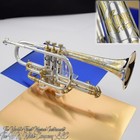 Vintage King H  N  White Silver Tone Master Model Cornet Show Stopper