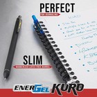 Pentel Energel Kuro Liquid Gel Pen   0 7mm   Medium Line  Assorted Ink  8 Pack