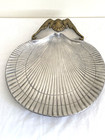 Vintage Arthur Court Plate Platter 12   Clam Shell   Brass Seahorse Accents 1976