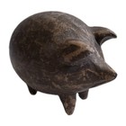 Vintage Ceramic Clay Pig Sculpture Farmhouse Rustic Patina Primitive Cottagecore