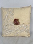 Wedding Ring Bearer Pillow Ivory Lace Floral Bridal Keepsake Cushion 11   