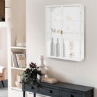 Retro Cabinet White Wall-mounted Metal Storage Cabinet With Detachable Shelves