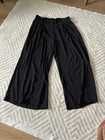 Black Wide-leg Pleated Women s Pants
