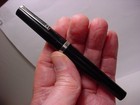Vintage Osmiroid Black Fountain Pen England Italic Gold Tip