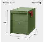 Adoorn Large Post Mount Mailbox Lockable Weatherproof Dill Green Nib
