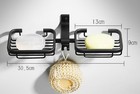 Bathroom Bath Shower Soap Dish Holder Aluminum Wall Mount Basket Storage Hanger