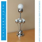      Awesome  Mcm Sonneman Chrome Table Lamp  Panton 60 s Sputnik Space Age Vtg     