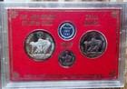 India Republic-1987 B Small Farmer Proof Coin Set Of Rs 100  20   1 Re Fao Serie
