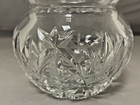 Vintage Cut Crystal Jam Jelly Jar Lidded Condiment Mustard Pot Spoon Notch 4 