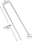 6  Landscape Staples Galvanized Steel Garden Pins Weed Fabric Stakes