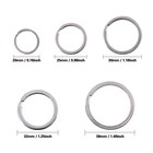 60 Pcs Assorted Multi-purpose Metal Keychain Rings Split Keyrings Flat O Ring 