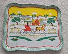 Vintage Ohio Art Tin Litho Tea Set Apple Farm Country Charm 14 Pieces 