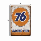 76 Racing Fuel  Gas Station  Garage  Auto Shop  Retro Tin Sign Vintage Looking