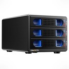 Aluminum 3 Bay Hard Drive Enclosure With Cooling Fan For 2 5    3 5  Sata Hdd s   