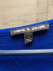 Cable   Gauge Scoop Neck Long Sleeve Top - Royal Blue
