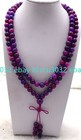 6 8 10mm Multi-color Round Gems 108 Prayer Beads Tibet Buddhist Mala Necklace