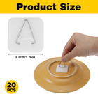 20 Pcs Plate Hangers For The Wall  Invisible Adhesive Picture Hangers Plate