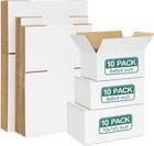 30 Pack Small Shipping Boxes Assorted Sizes  8x6x4   9x6x4   10x7x5 10 Pcs Ea   