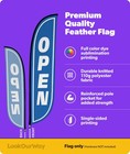 Lookourway Feather Flag Banner - 12 Feet Tall Advertising Sign Swooper Flag O   