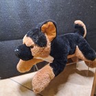 Fao Schwarz German Shepherd Plush Puppy Dog Stuffed Animal Black   Brown 12 