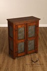 Antique American Country Pine Pie Safe Cabinet With Punched Tin Panels