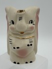 Vintage Walt Disney Dumbo Ceramic  Pink White Pitcher 22 Karat Gold Trim 1940s